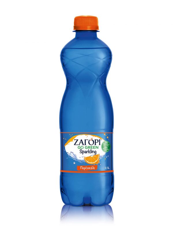 Zagori Sparkling Orange Flavour (Ζαγόρι Ανθρακούχο Νερό Λεμόνι) 500ml x 4